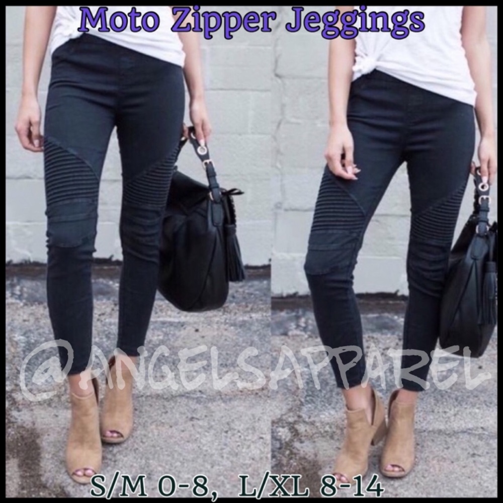 𝗠𝗼𝘁𝗼 𝗝𝗲𝗴𝗴𝗶𝗻𝗴𝘀 ~ with Ankle Zippers
AVAIL. COLORS~ BLACK, BURGUNDY, PINK, WHITE - Picture 8 of 8